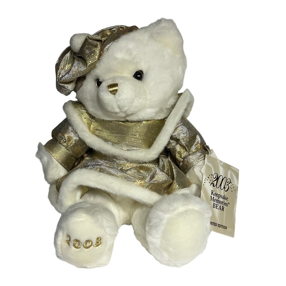 Dan Dee Teddy Bear Gold Limited Edition Keepsake Memories 2003 Collectible Plush